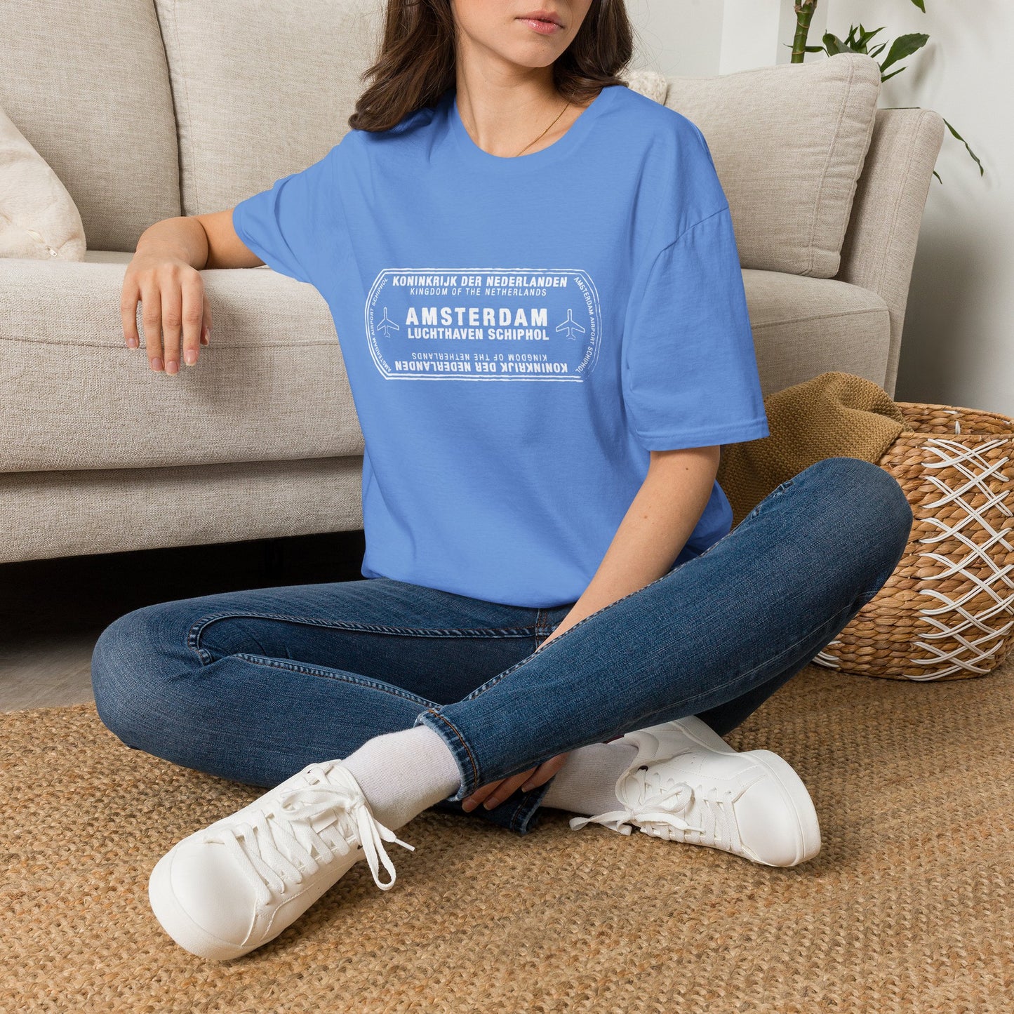 Amsterdam Netherlands Passport Stamp Vacation Travel T-shirt