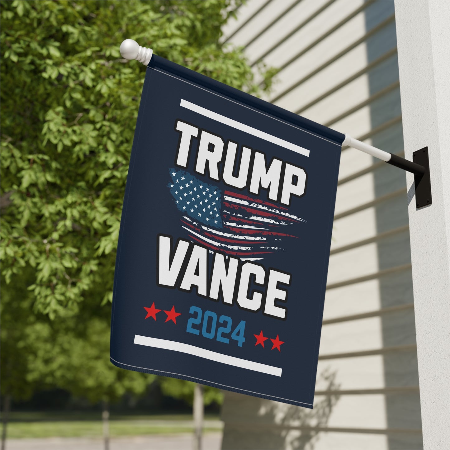 Trump Vance 2024 Republican Presidential Election Garden & House Vintage Flag Banner