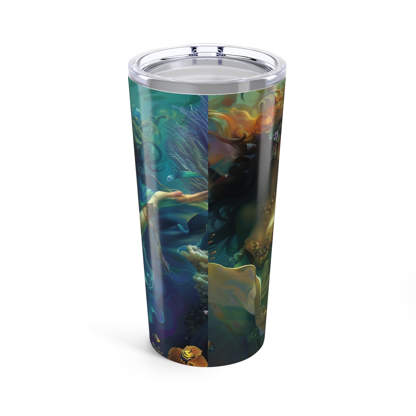 Flowy Water Goddesses, Mermaidcore, Fairycore, Goddess, Mermaid Coffee Cup, Travel Mug, To-go Stainless Steel Tumbler 20oz