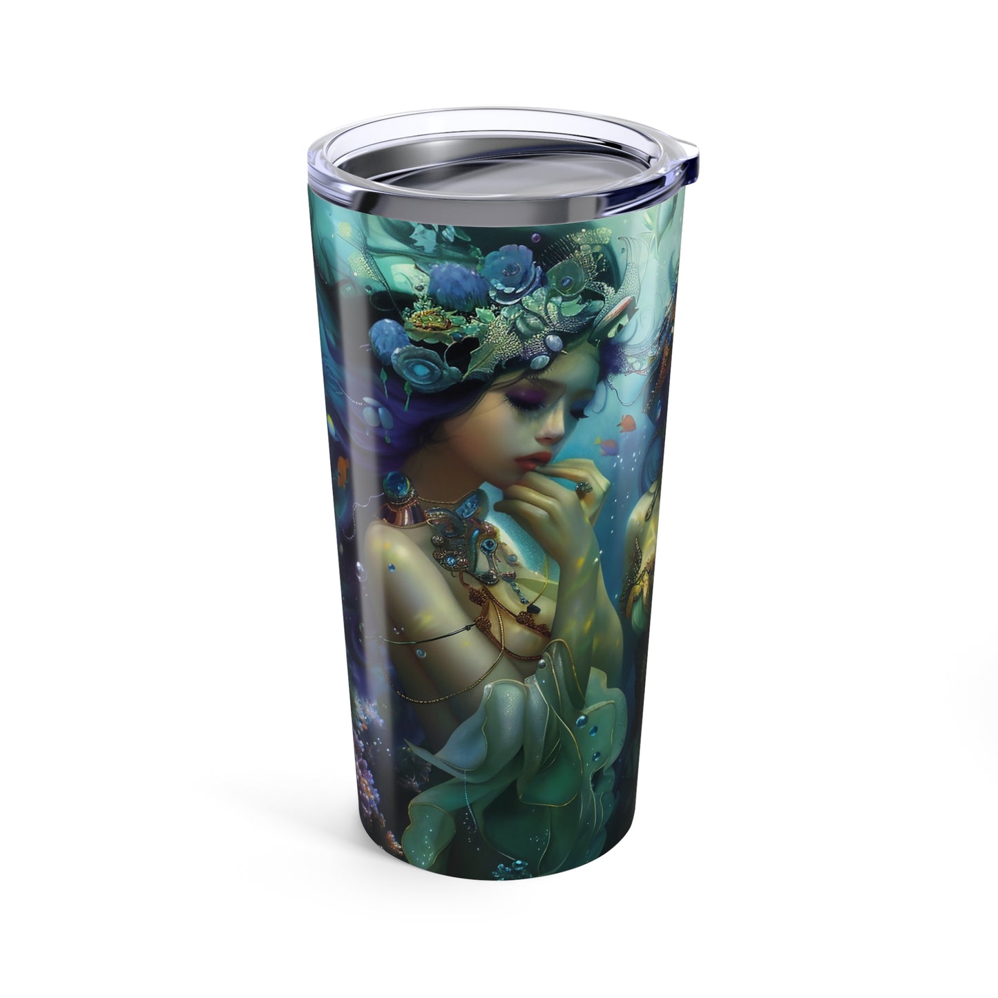 11 - Mermaid Tumbler, Water Goddesses, Mermaidcore, Fairycore, Goddess, To-go Coffee Cup, Stainless Steel Travel Tumbler 20oz
