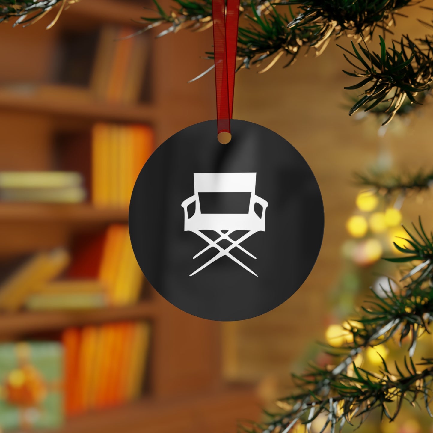 Film Director Chair Metal Ornament for Filmmakers and Film Students