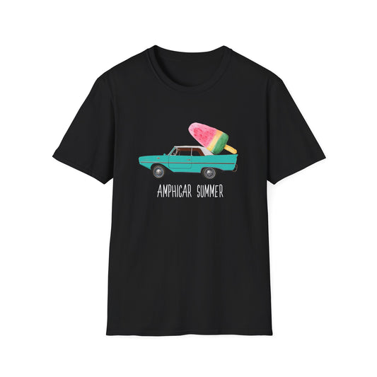 Amphicar Summer Shirt for Car Shows and Swim-ins and Spash-Ins, Collector Car, - Fjord Green Softstyle T-Shirt