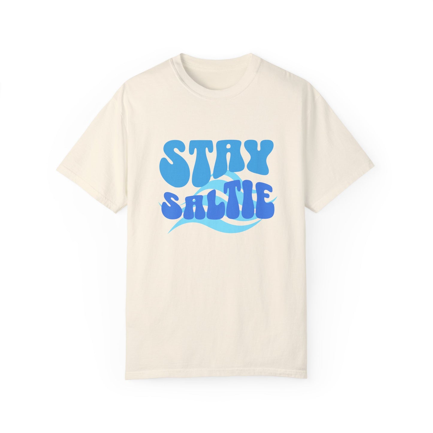 Stay Saltie Beach Outfit Vacation Clothing With Ocean Wave Comfort Colors Unisex Garment-Dyed T-shirt