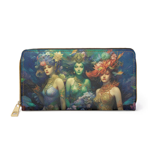 Wallet, Mermaid Wallet, Wallet Women, Dreamy, Water Goddesses, Wallet with Zipper, Mermaid, Mermaidcore, Cottagecore, Fairycore