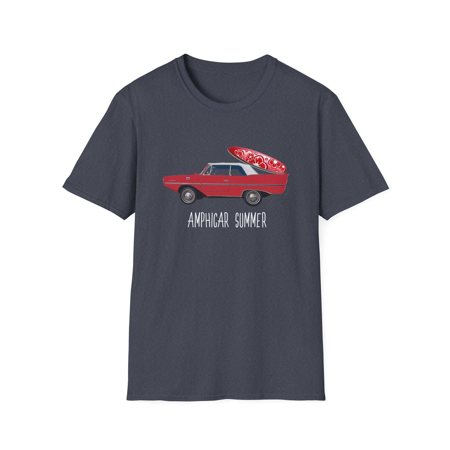 Regatta Red Amphicar Summer Shirt for Car Shows, Swim-ins and Spash-Ins, Collector Car, Vintage and Retro - Unisex Softstyle T-Shirt