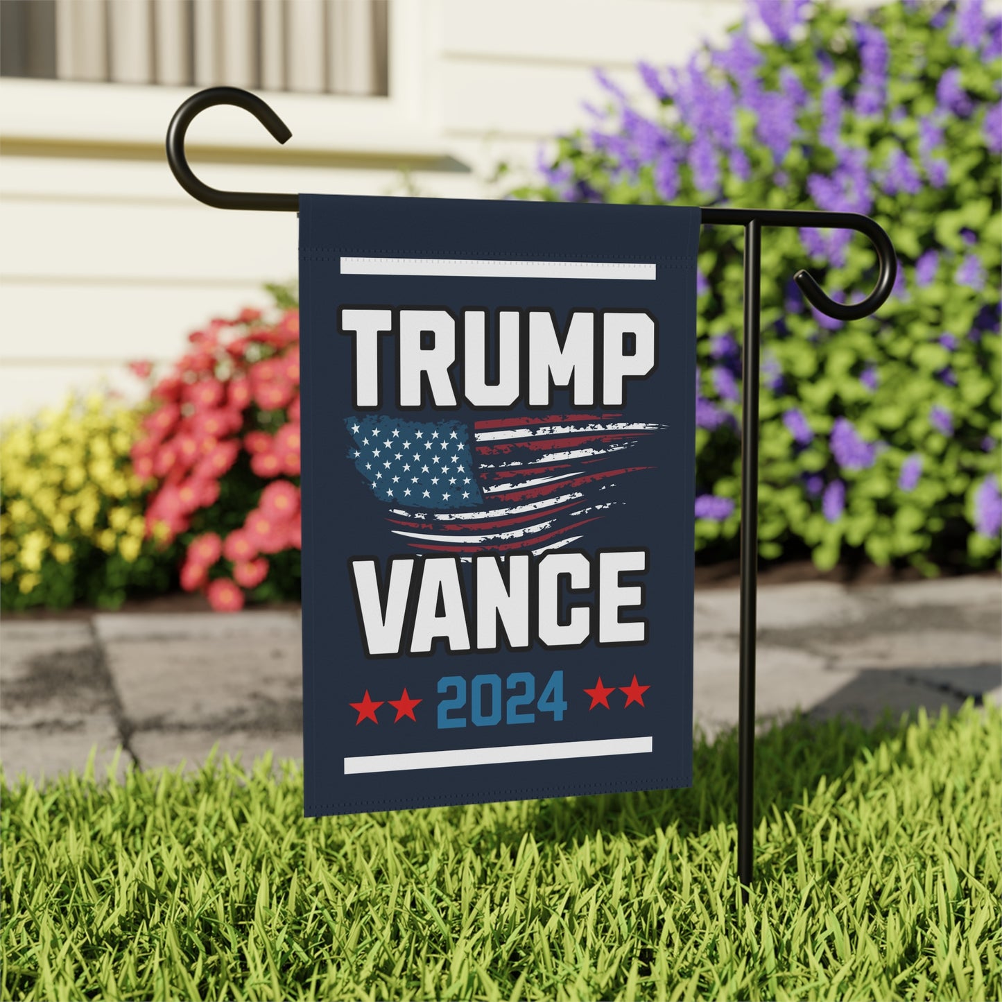 Trump Vance 2024 Republican Presidential Election Garden & House Vintage Flag Banner