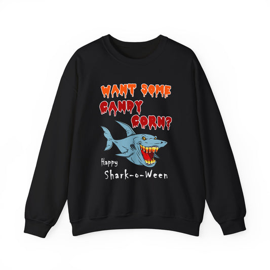 Shark-o-Ween Sweatshirt, Halloween Shark Design,  Spooky Shark Costume, Cool Trick or Treat Gift, Funny Fall Pullover for Adults