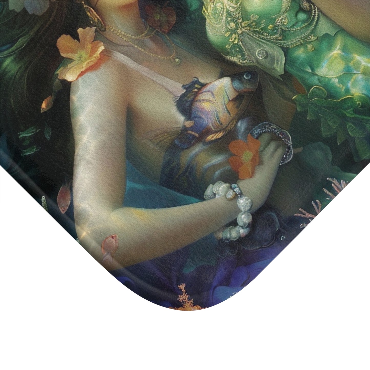 Water Goddesses Bath Mat, Mystical Mermaid, Sea Witch, Ocean Decor, Boho Bathroom Rug, Nautical Gift, Coastal Home Accessory