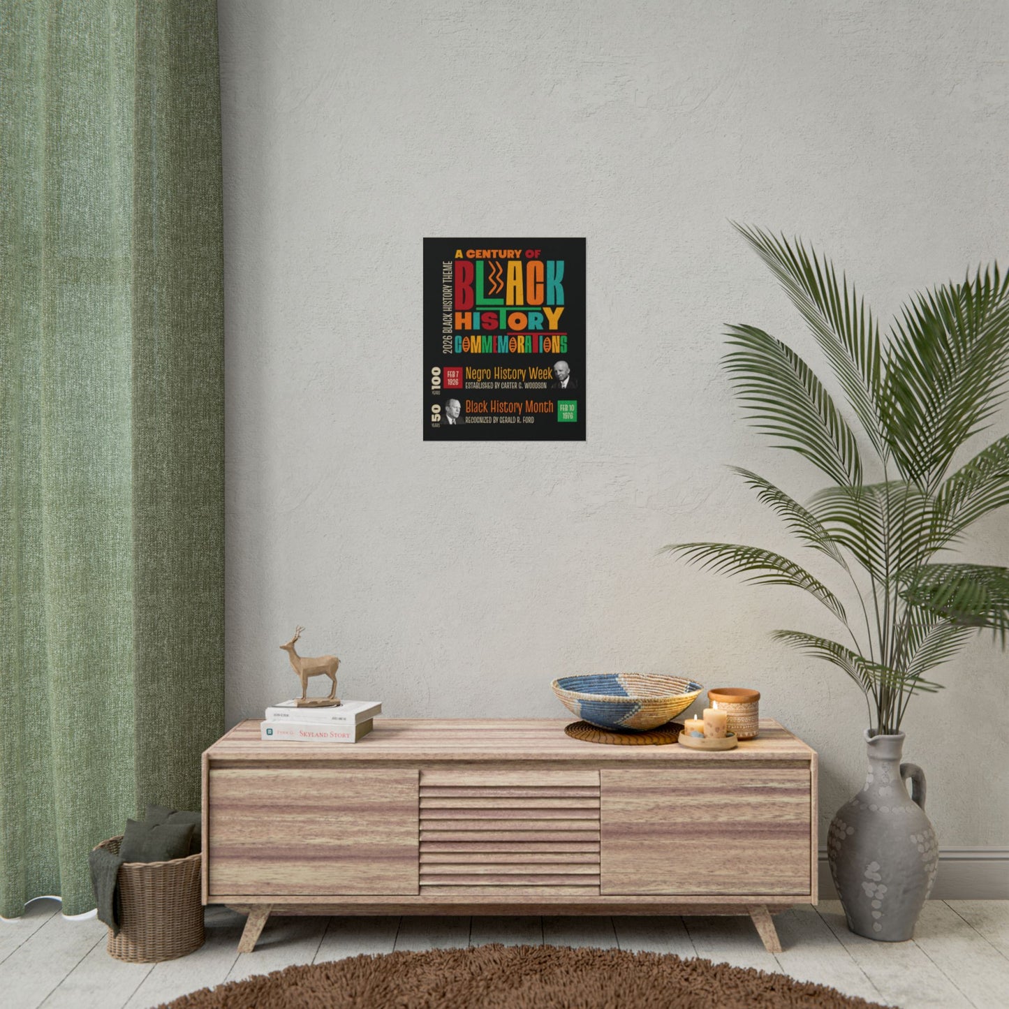 A Century of Black History Commemorations | Rolled Poster | Black History Month 2026 Theme
