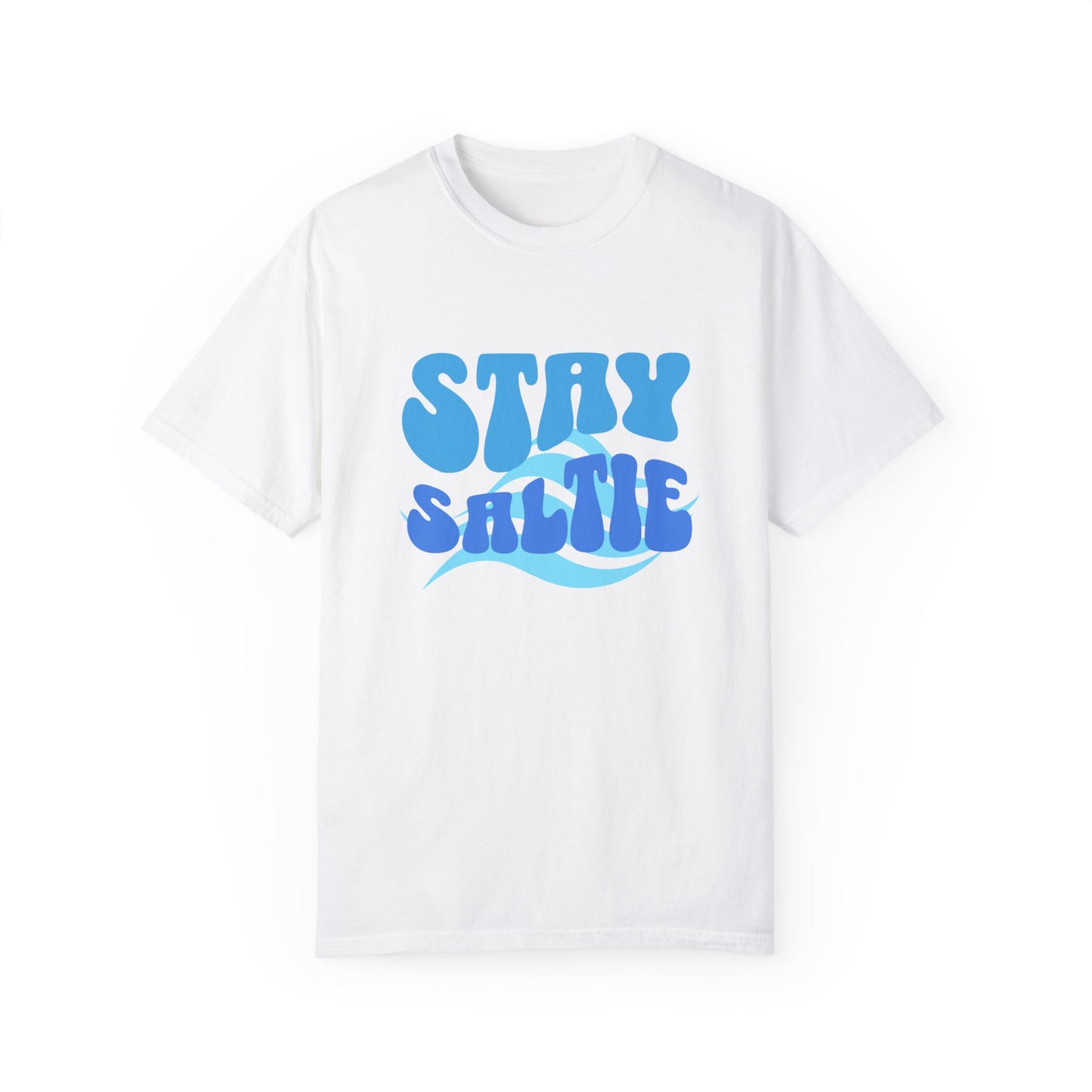 Stay Saltie Beach Outfit Vacation Clothing With Ocean Wave Comfort Colors Unisex Garment-Dyed T-shirt