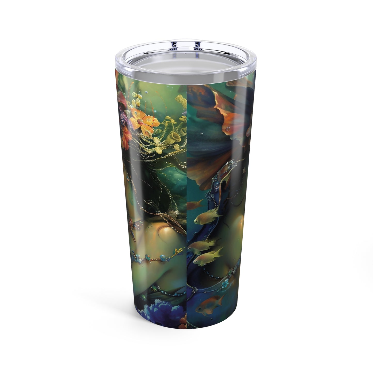 10 Water Goddesses, Coffee Cup, Mermaidcore, Fairycore, Goddess, Flowy Underwater Stainless Steel Travel Tumbler 20oz