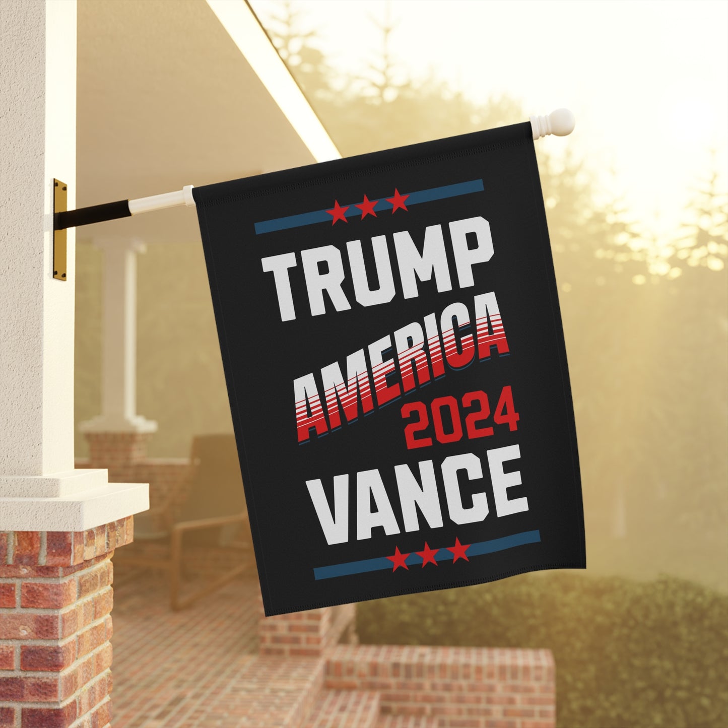 Trump Vance 2024 Republican Presidential Election Garden & House Vintage Flag Banner