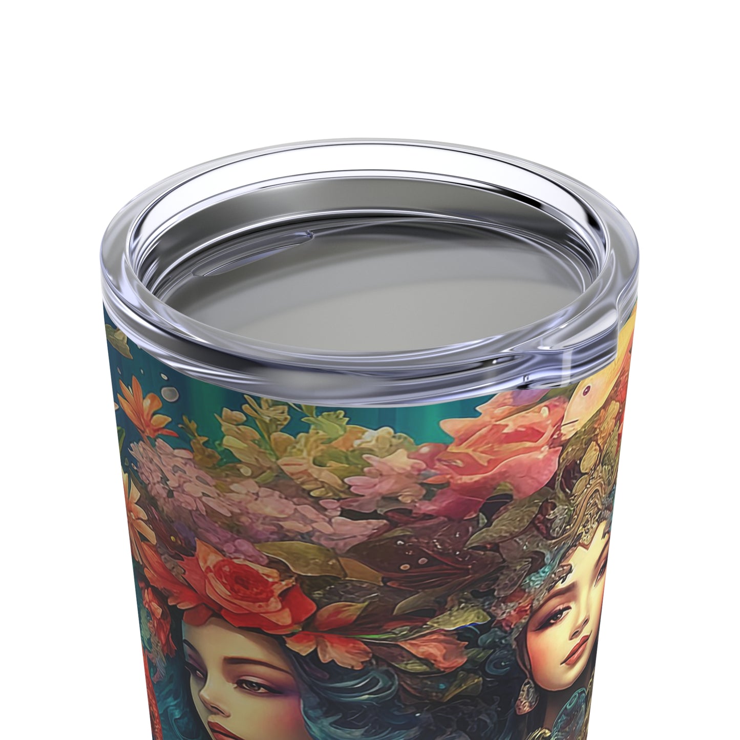 20 oz Stainless Steel Tumbler with Trio of Water Goddesses Design