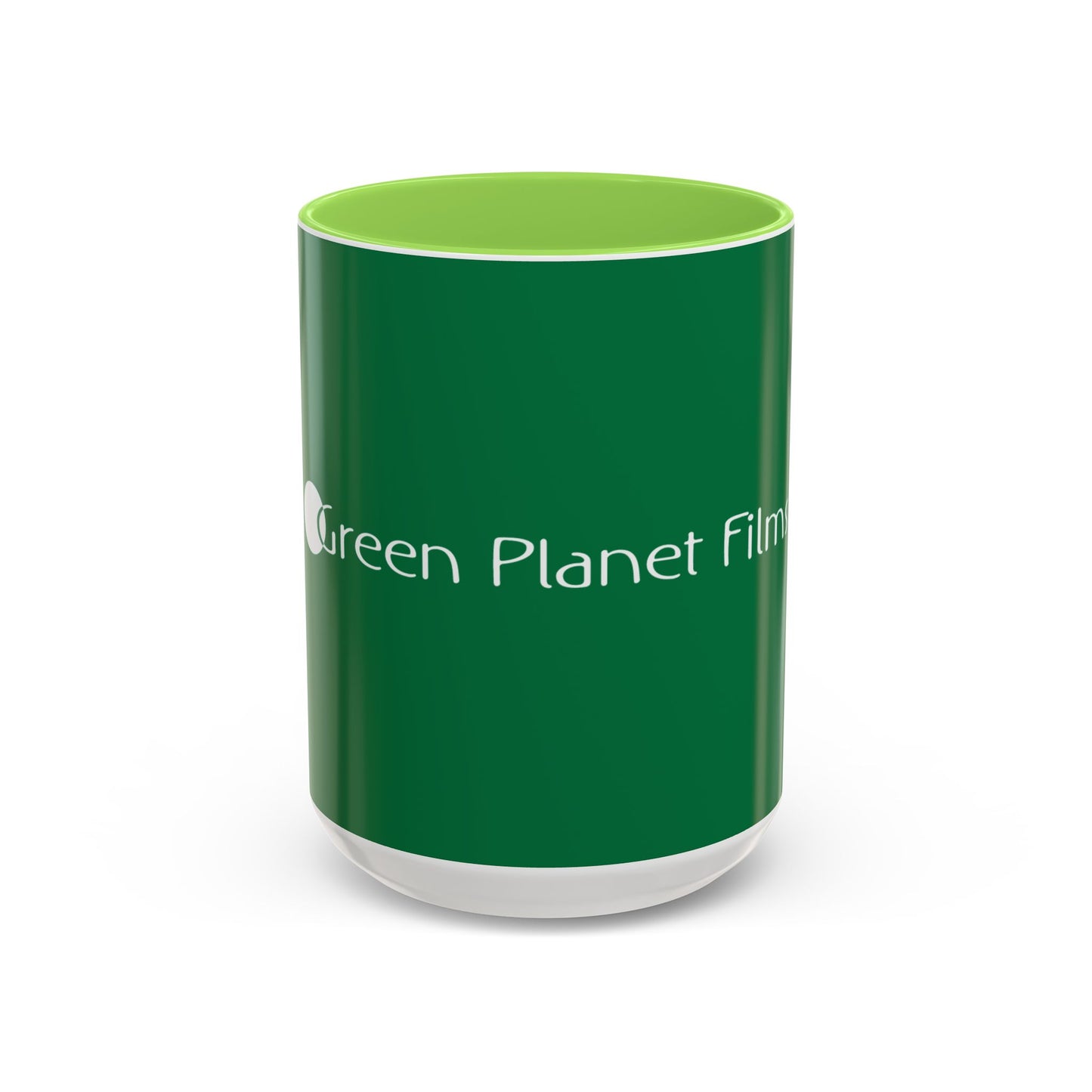 Green Planet Films Color Accent Mug — Eco Logo Coffee Cup (11oz & 15oz)
