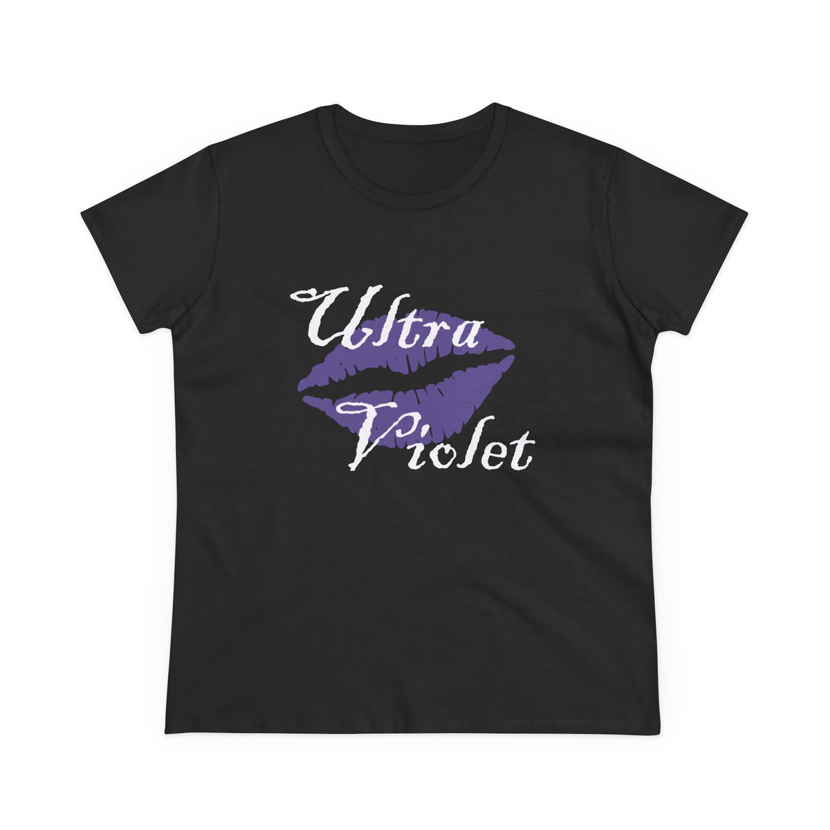Ultra Violet Kiss T-shirt — Women's Purple Lip Design Shirt