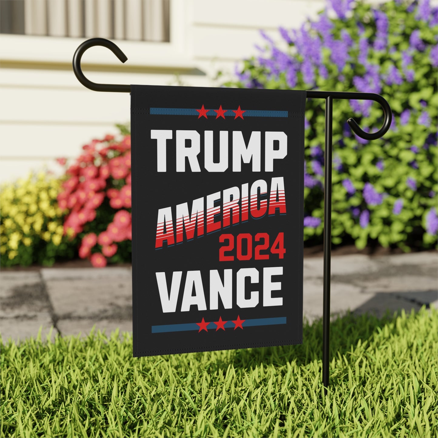 Trump Vance 2024 Republican Presidential Election Garden & House Vintage Flag Banner