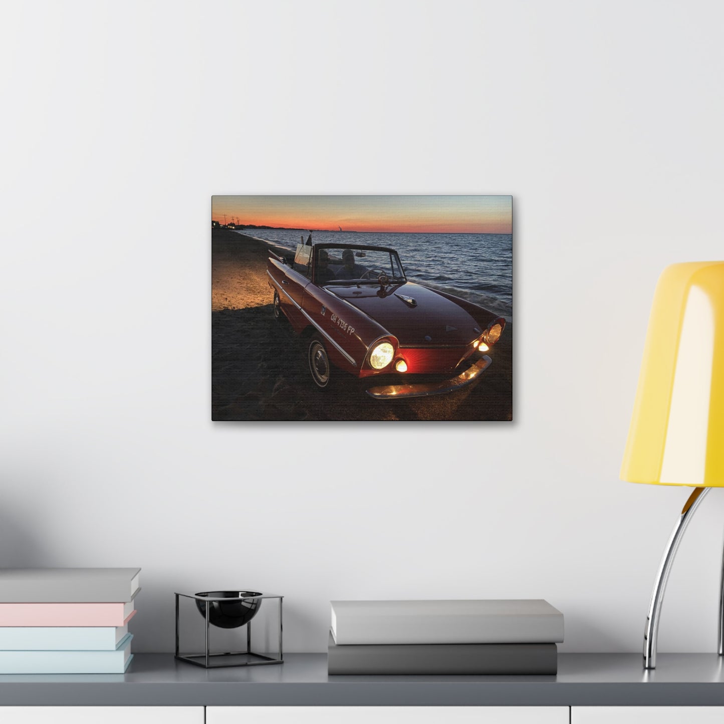 Amphicar at Night - Port Clinton, Ohio Canvas Gallery Wraps