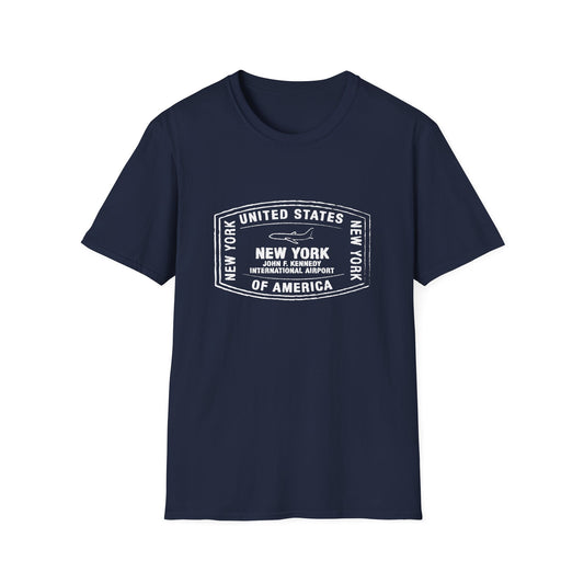 New York JFK Airport Passport Stamp Vacation Travel Souvenir T-shirt Unisex