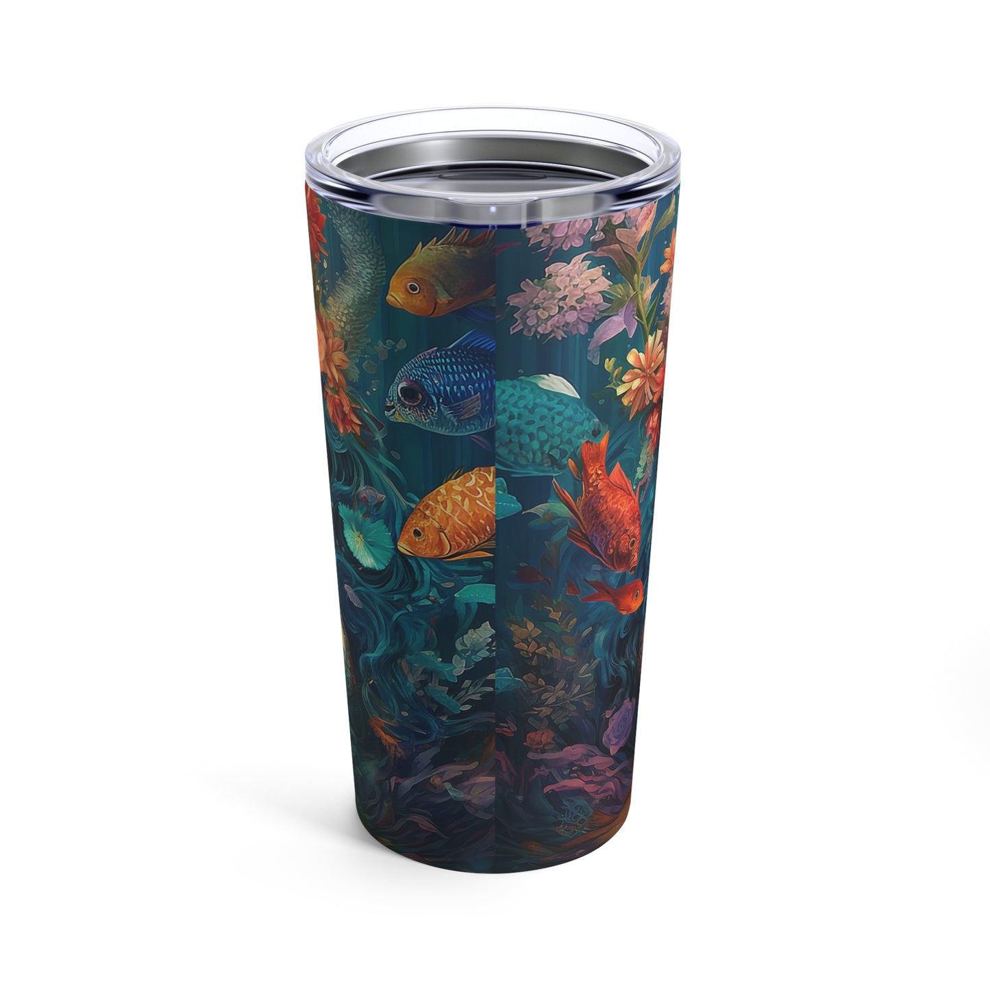 20 oz Stainless Steel Tumbler with Trio of Water Goddesses Design