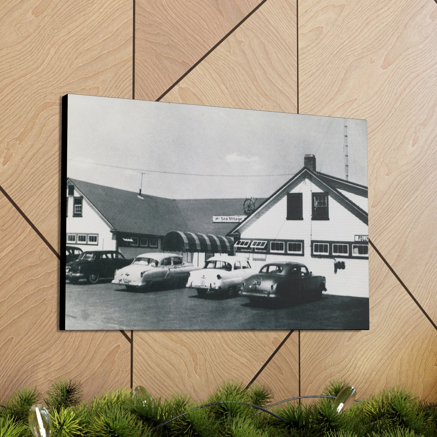 Sea Village Restaurant Canvas Gallery Wrap