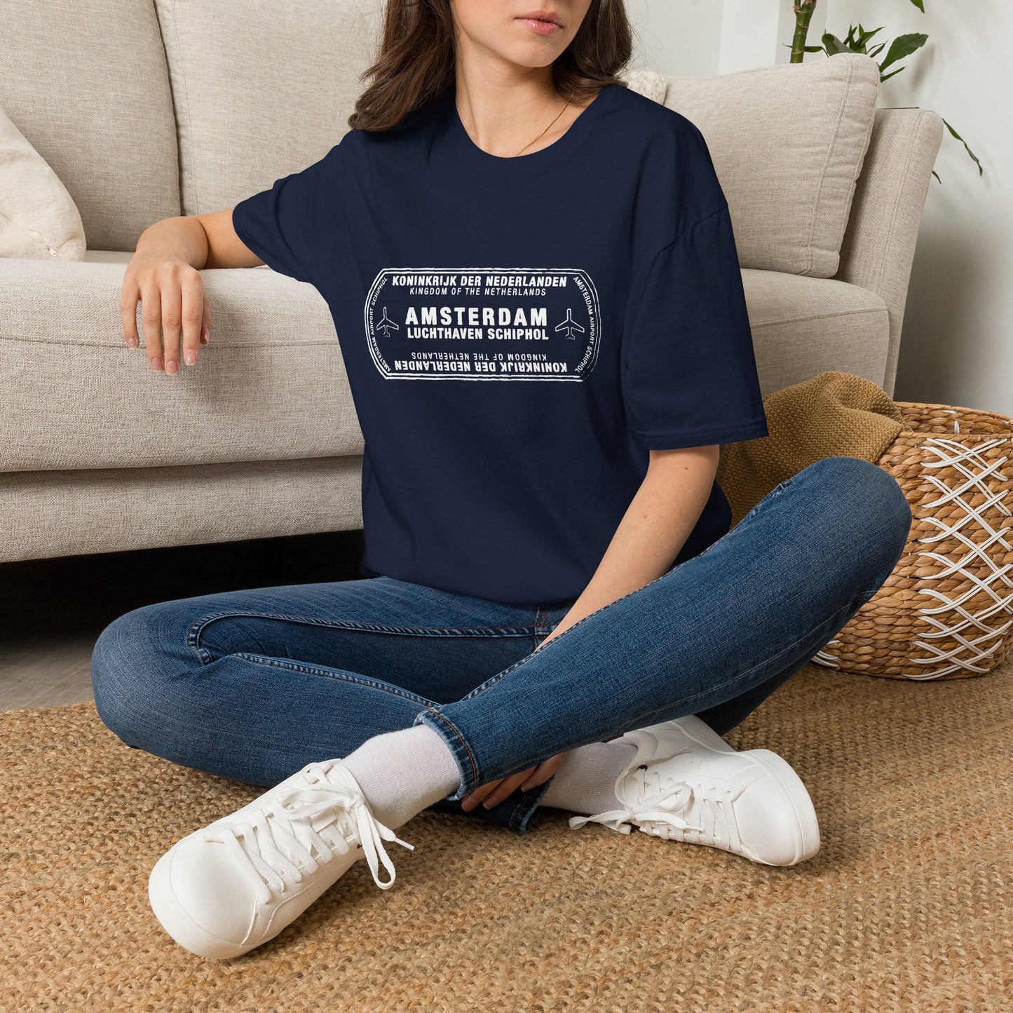 Amsterdam Netherlands Passport Stamp Vacation Travel T-shirt