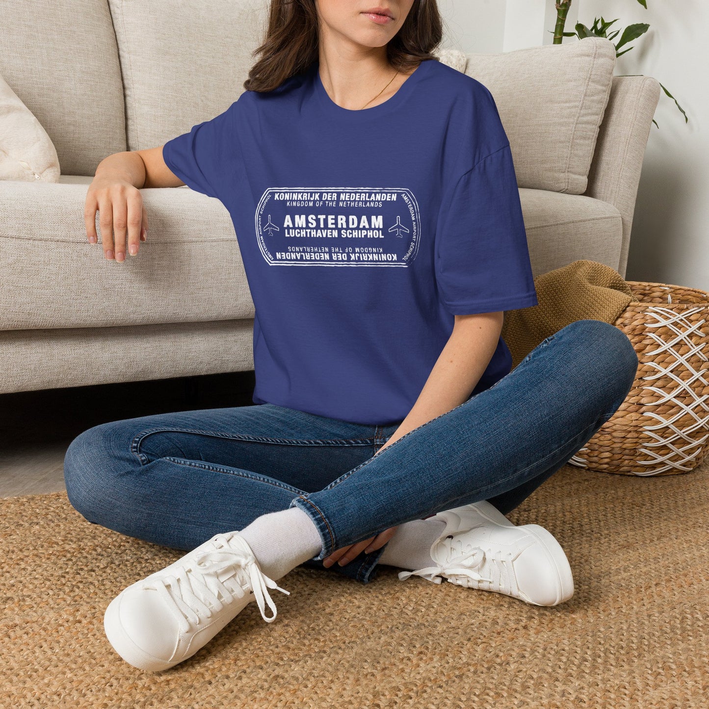 Amsterdam Netherlands Passport Stamp Vacation Travel T-shirt
