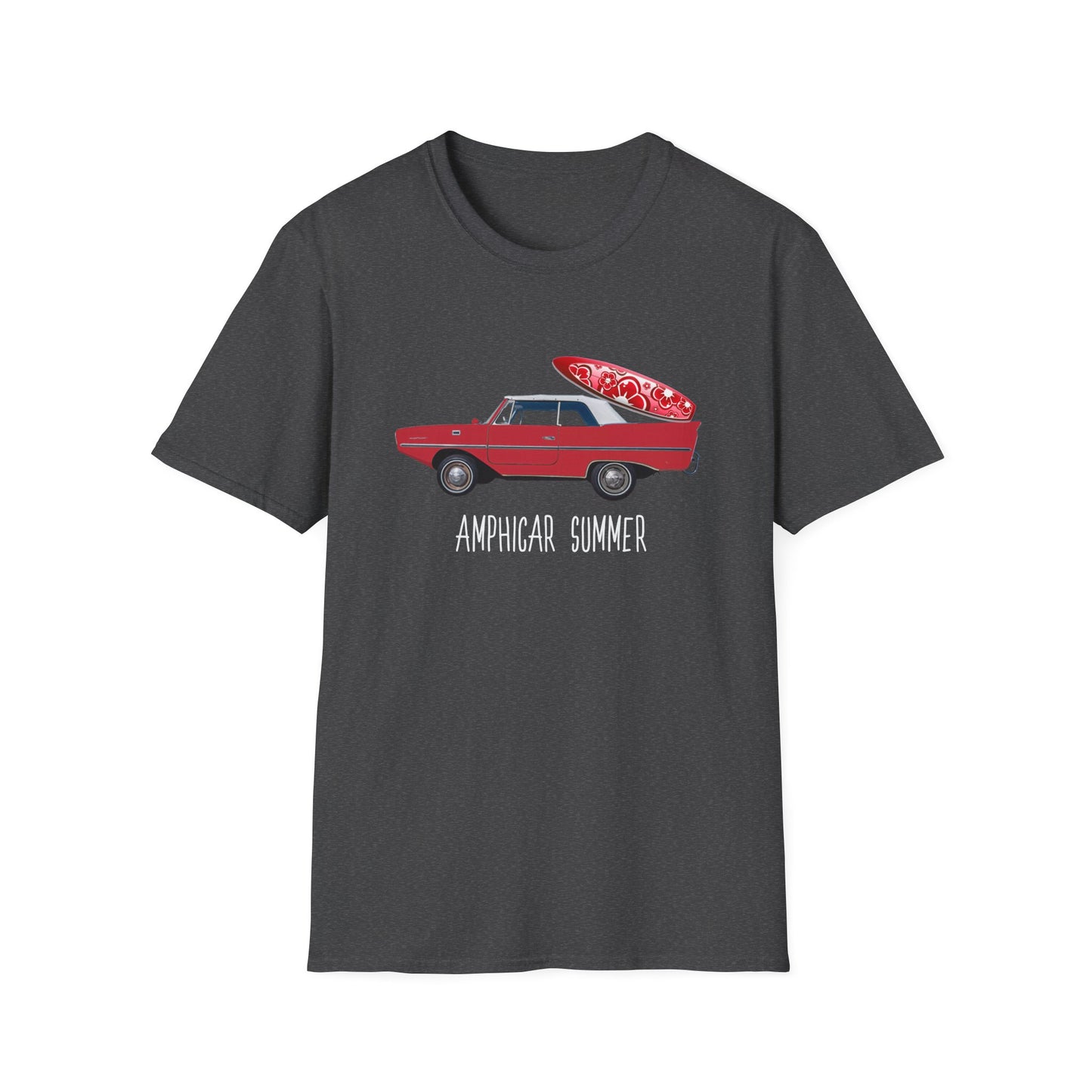 Regatta Red Amphicar Summer Shirt for Car Shows, Swim-ins and Spash-Ins, Collector Car, Vintage and Retro - Unisex Softstyle T-Shirt