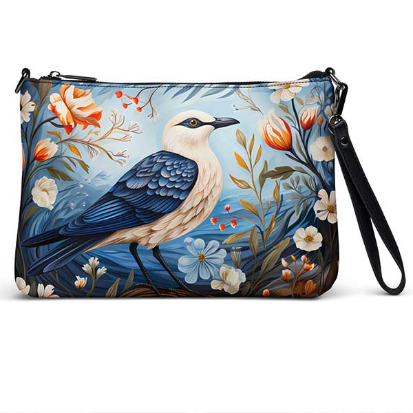 Seagull Folk Art Crossbody Bag for Your Coastal Living Wardrobe and Accessories