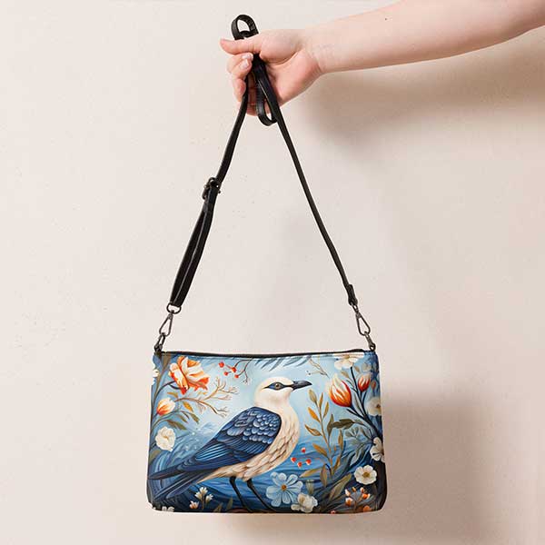 Seagull Folk Art Crossbody Bag for Your Coastal Living Wardrobe and Accessories