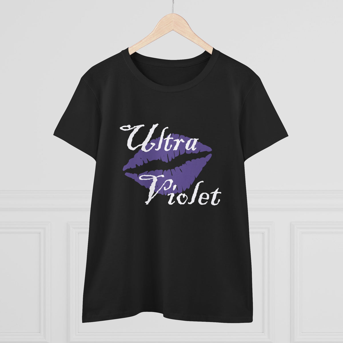 Ultra Violet Kiss T-shirt — Women's Purple Lip Design Shirt