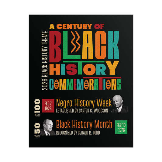 A Century of Black History Commemorations | Rolled Poster | Black History Month 2026 Theme