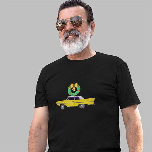 Amphicar 770 Yellow Amphibious Car with Christmas Wreath for Car Lovers Unisex T-Shirt