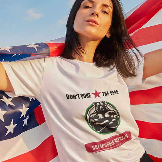Don't Poke the Bear California Republic Unisex T-shirt, Gavin Newsom 2028, Political Statement Shirt for Democrat Supporters, California