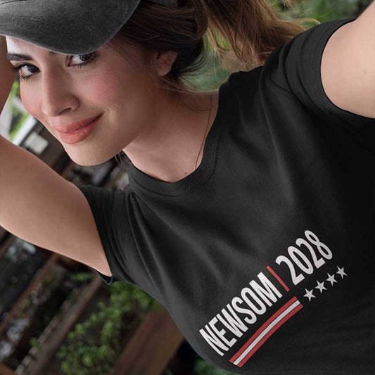 Newsom 2028 Unisex T-Shirt, Political Campaign Election Shirt, Democrat Supporter Shirt, Gavin Newsom for President, Political Apparel