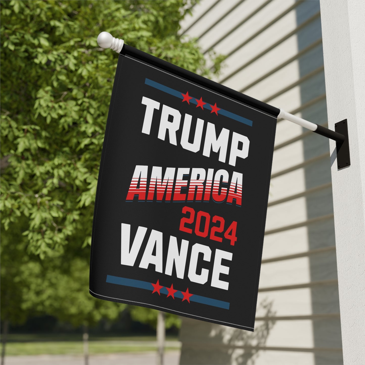 Trump Vance 2024 Republican Presidential Election Garden & House Vintage Flag Banner