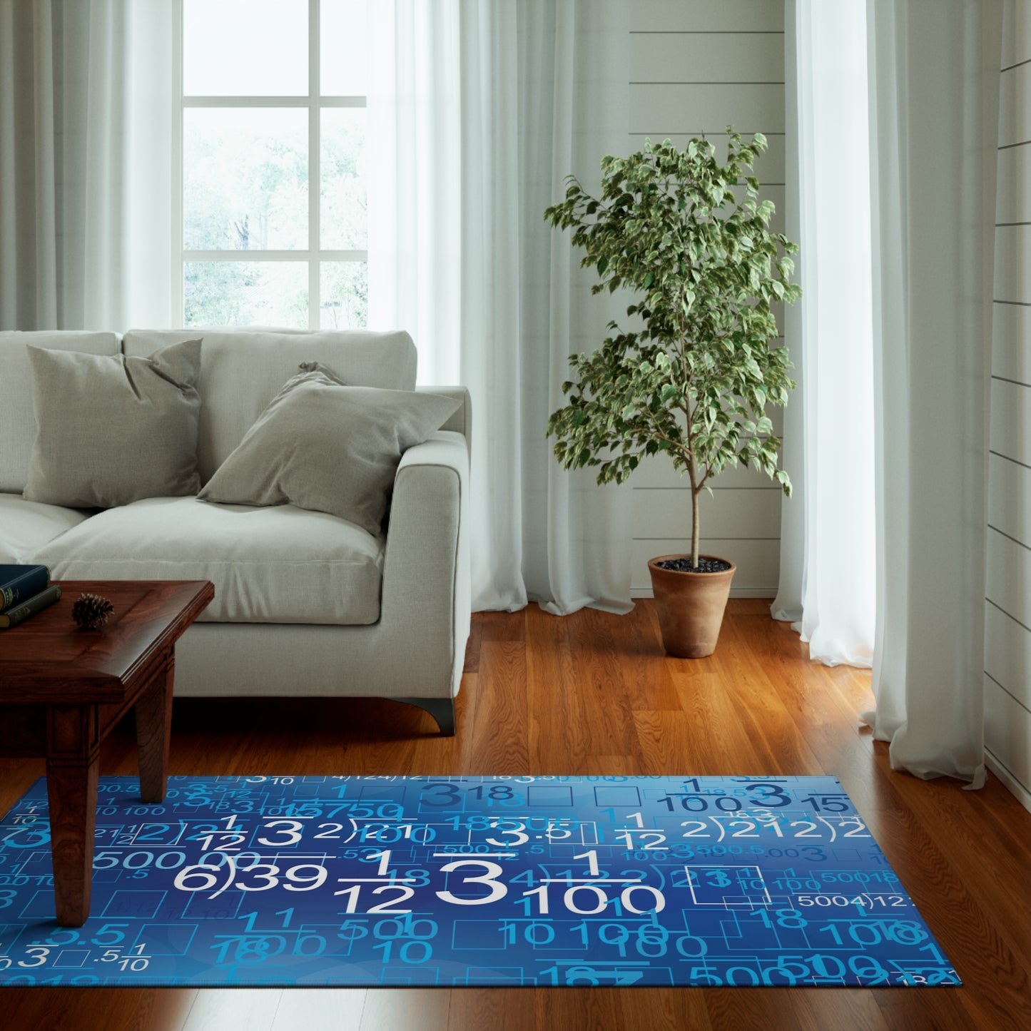 Math Equations Blue Dornier Indoor Outdoor Dornier Rug (2 sizes)