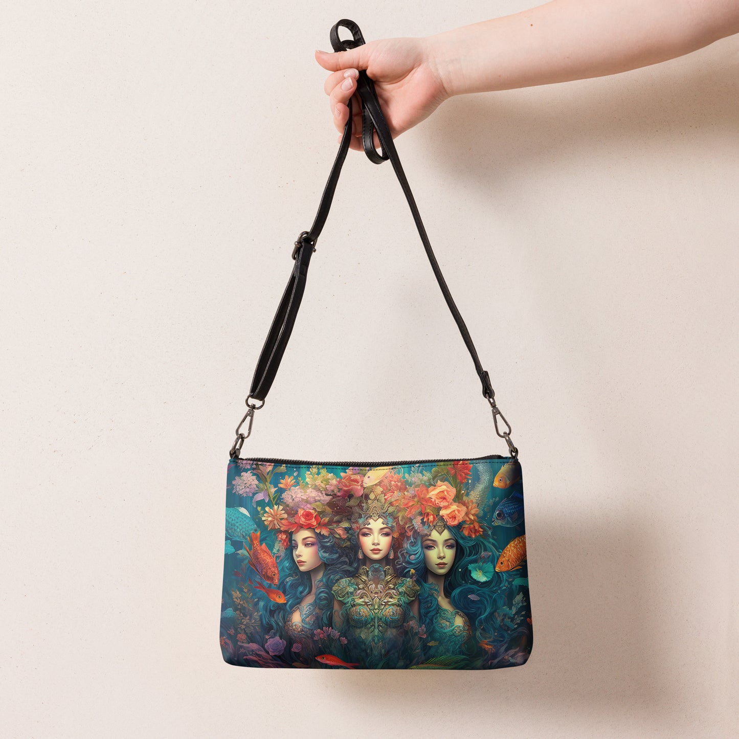 Trio of Water Goddesses Crossbody Bag