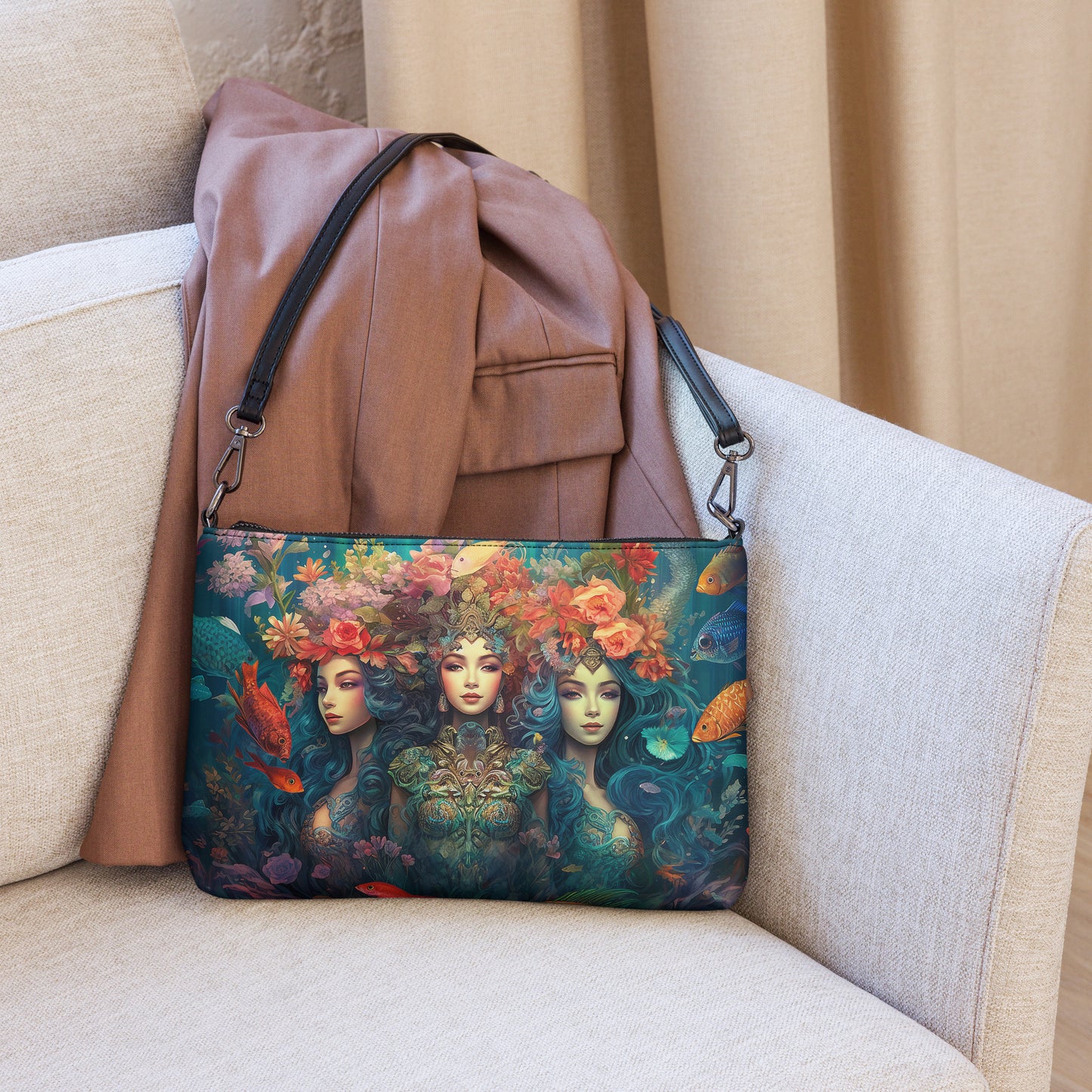 Trio of Water Goddesses Crossbody Bag