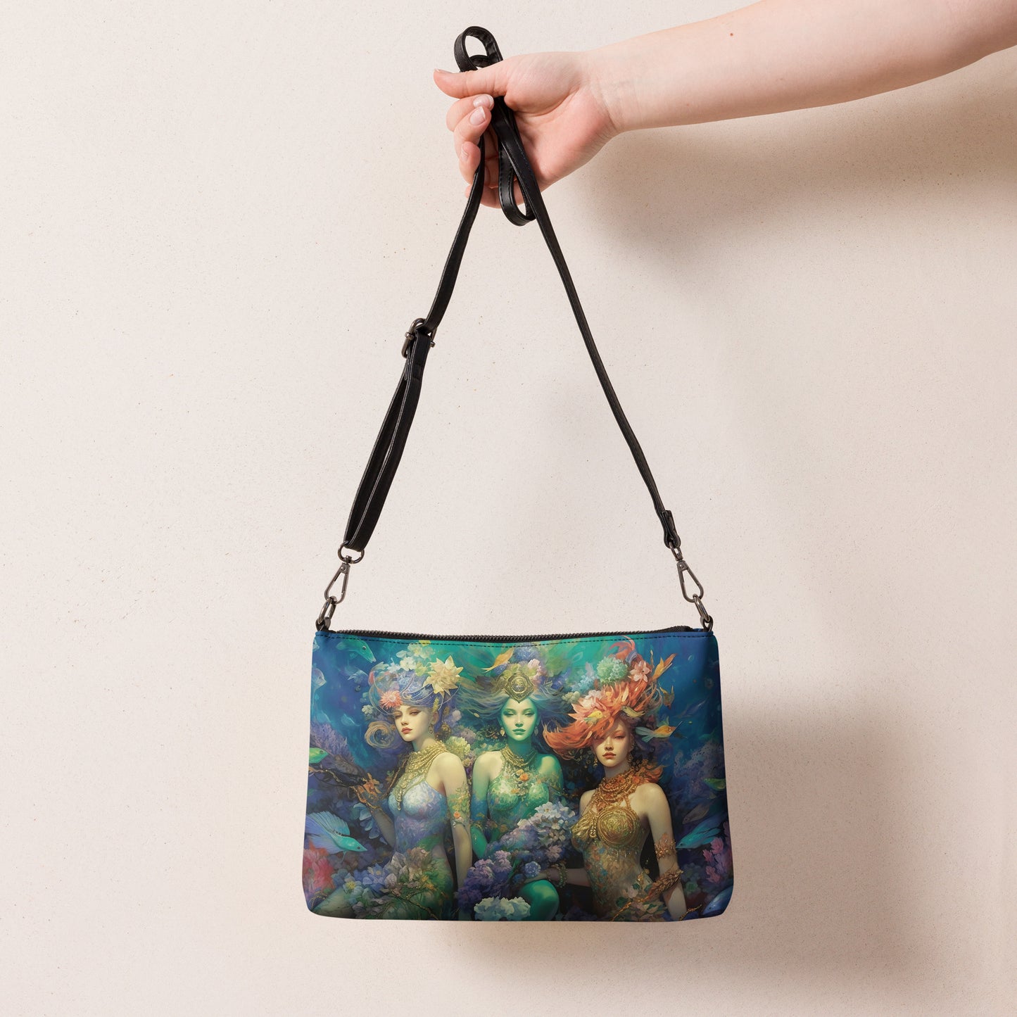 3 Dreamy Water Goddesses Crossbody Bag