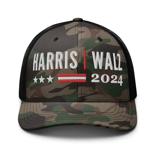 Harris Walz Hat, Camouflage Hat, Camo Cap, Harris Walz Cap, Harris Walz Cap, Baseball Cap, Embroidery, Embroidered Trucker Hat