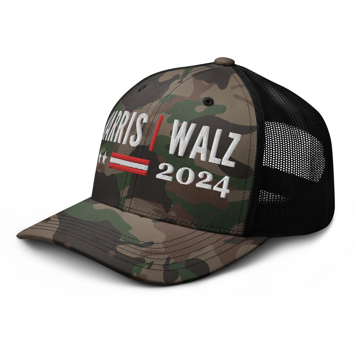 Harris Walz Hat, Camouflage Hat, Camo Cap, Harris Walz Cap, Harris Walz Cap, Baseball Cap, Embroidery, Embroidered Trucker Hat