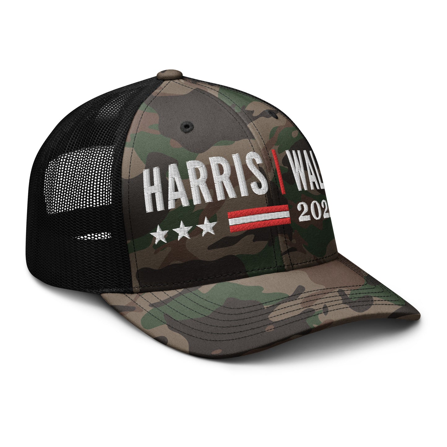 Harris Walz Hat, Camouflage Hat, Camo Cap, Harris Walz Cap, Harris Walz Cap, Baseball Cap, Embroidery, Embroidered Trucker Hat