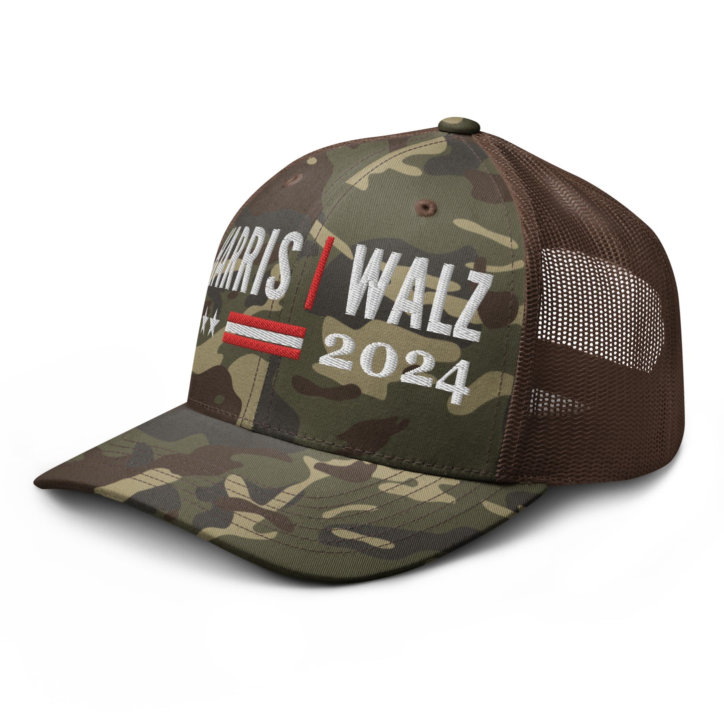 Harris Walz Hat, Camouflage Hat, Camo Cap, Harris Walz Cap, Harris Walz Cap, Baseball Cap, Embroidery, Embroidered Trucker Hat