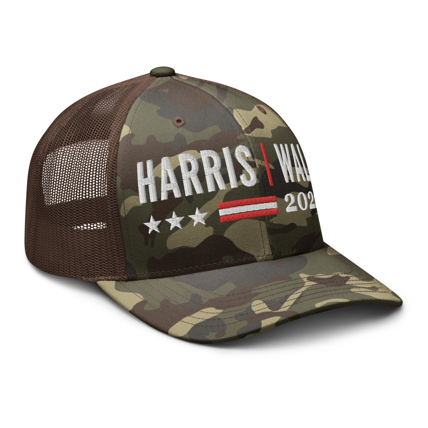 Harris Walz Hat, Camouflage Hat, Camo Cap, Harris Walz Cap, Harris Walz Cap, Baseball Cap, Embroidery, Embroidered Trucker Hat