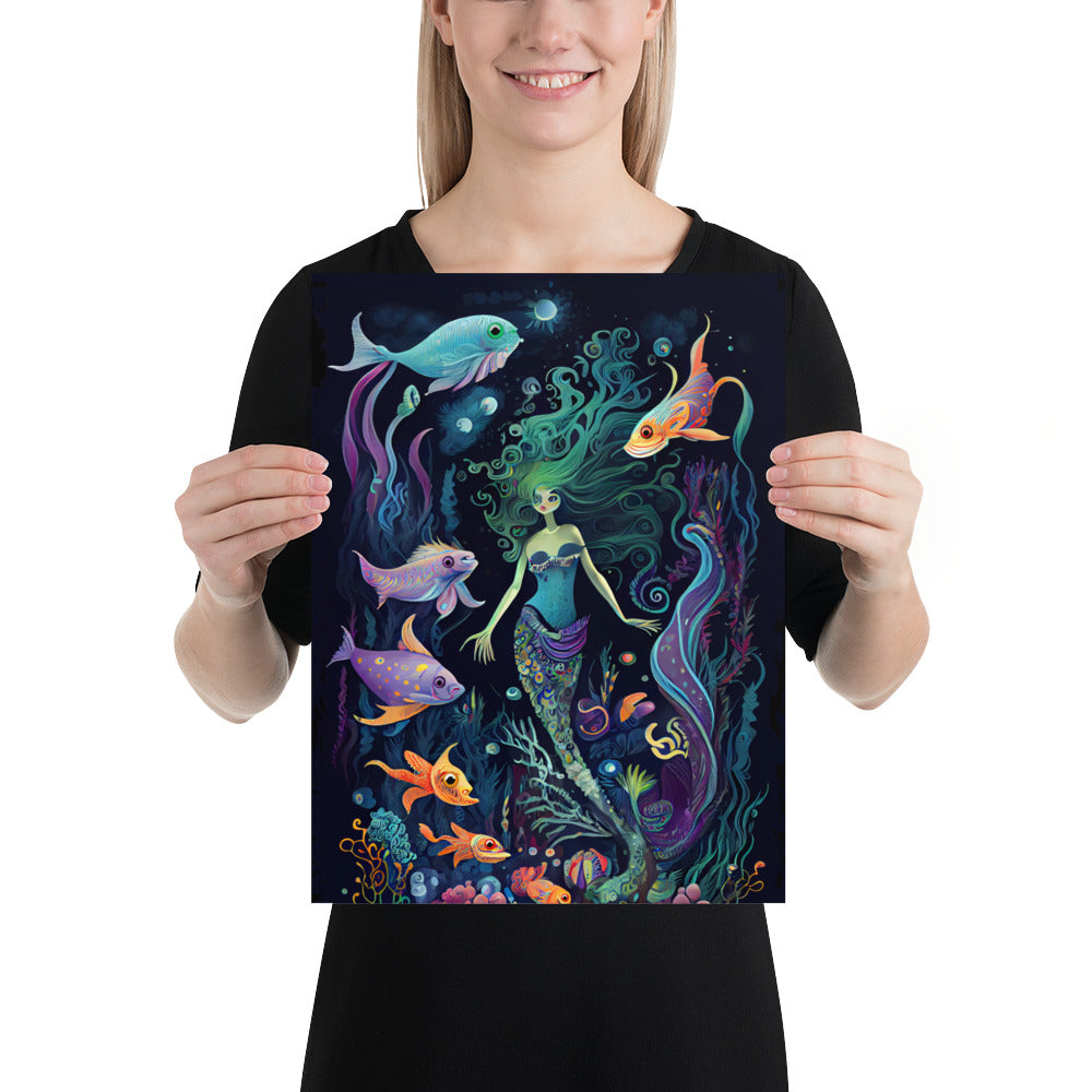 Mermaid Garden Mermaidcore Fairycore Underwater Ocean Poster (5 sizes)