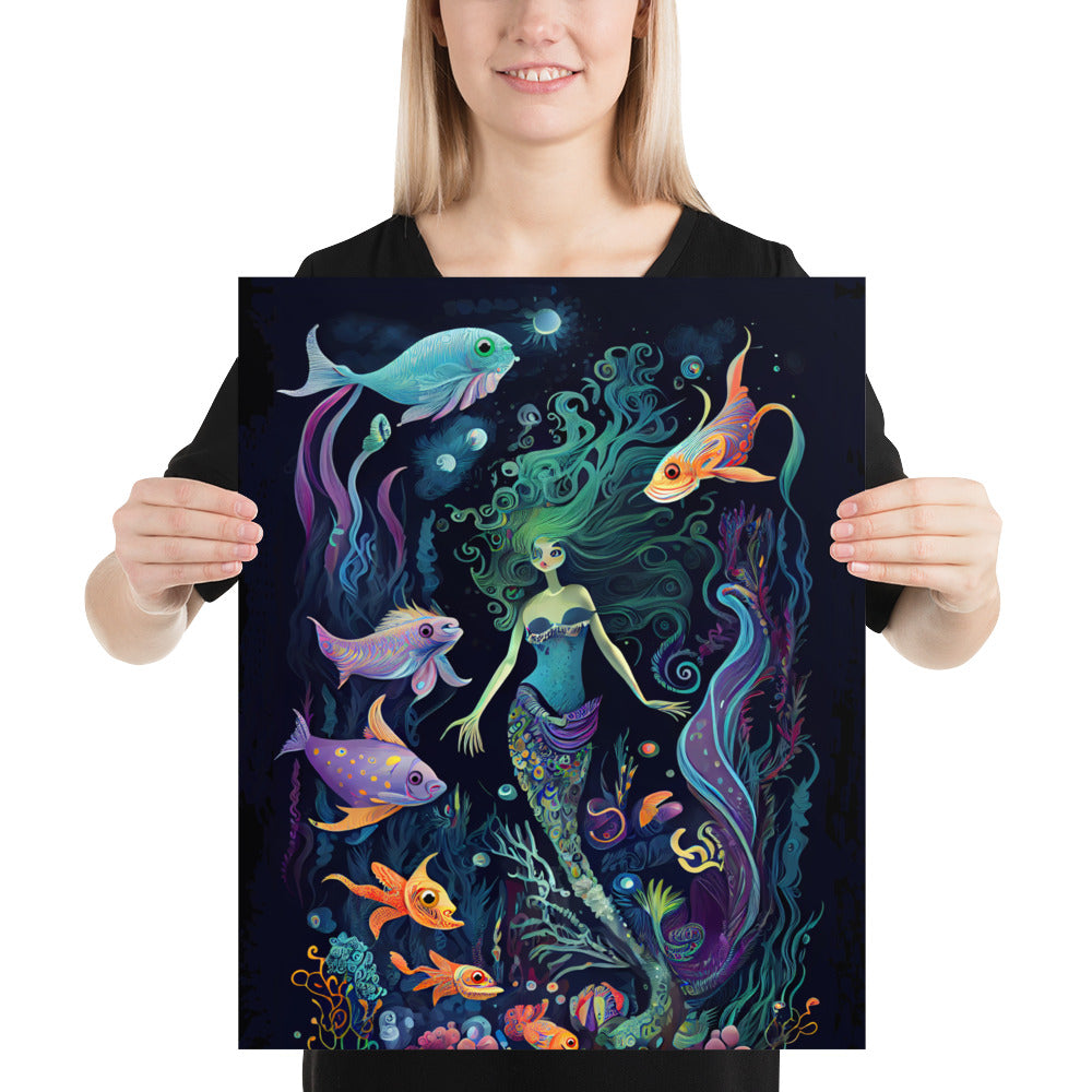 Mermaid Garden Mermaidcore Fairycore Underwater Ocean Poster (5 sizes)