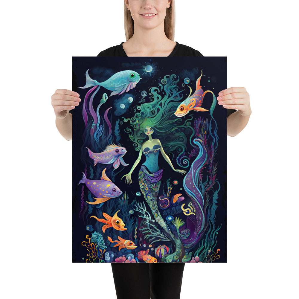 Mermaid Garden Mermaidcore Fairycore Underwater Ocean Poster (5 sizes)