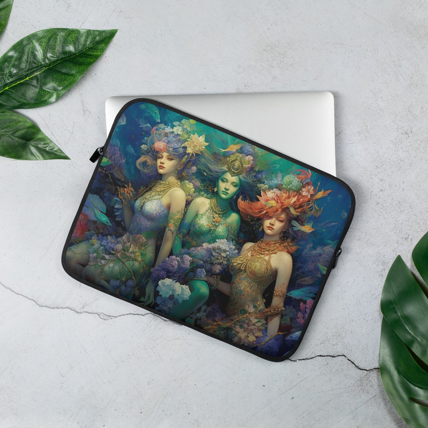 3 Dreamy Water Goddesses Laptop Sleeve Mermaidcore Fairycore (2 sizes)