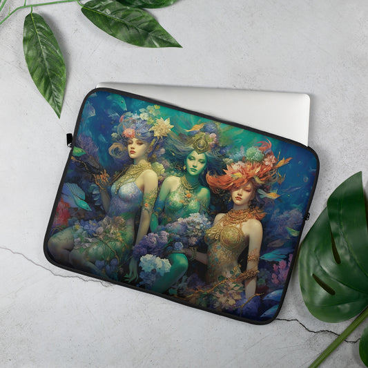 3 Dreamy Water Goddesses Laptop Sleeve Mermaidcore Fairycore (2 sizes)