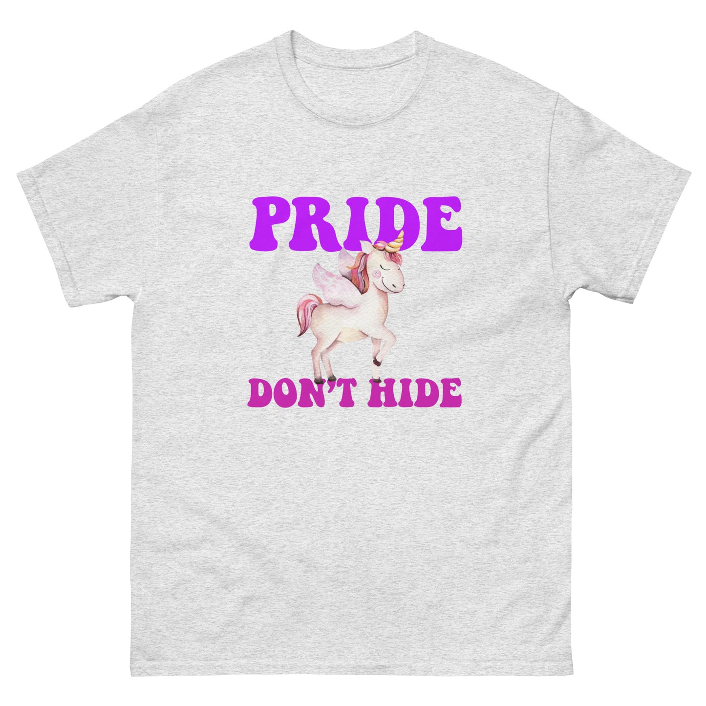 Celebrate LGBTQ Pride Events Month Pride Don't Hide Unicorn T-shirt